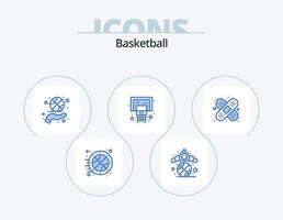 pallacanestro blu icona imballare 5 icona design. aiuto. cerchio. pallacanestro Filatura. pallacanestro. sport vettore