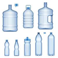 acqua bottiglie, realistico plastica liquido contenitori