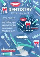 odontoiatria trattamento vettore manifesto dentale accessorio