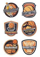 pallacanestro sport squadra vettore badge