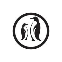 pinguino animale logo vettore