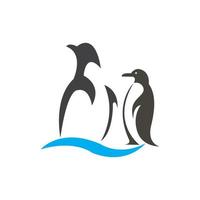 pinguino animale logo vettore