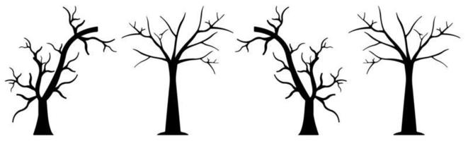 spoglio albero silhouette arte vettore design pianta spoglio forma per siti web, stampa e altri.