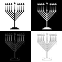 hanukkah candele disegno vettore per siti web, stampa e altri