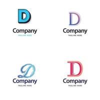 lettera d grande logo imballare design creativo moderno loghi design per il tuo attività commerciale vettore