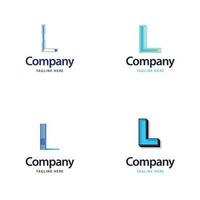 lettera l grande logo imballare design creativo moderno loghi design per il tuo attività commerciale vettore