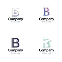 lettera B grande logo imballare design creativo moderno loghi design per il tuo attività commerciale vettore