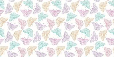 farfalla senza soluzione di continuità vettore modello sfondo, primavera design