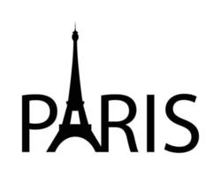 Parigi, Francia logo vettore