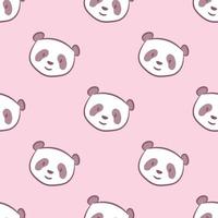 rosa panda modello, senza soluzione di continuità vettore sfondo