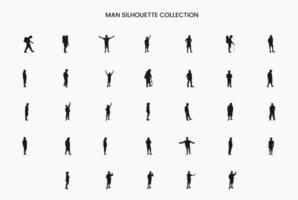 uomo silhouette collezione vettore