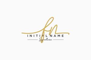 iniziale fn firma logo modello vettore. mano disegnato calligrafia lettering vettore illustrazione.