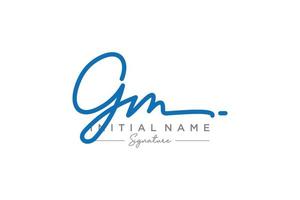 iniziale gm firma logo modello vettore. mano disegnato calligrafia lettering vettore illustrazione.