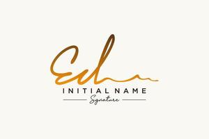 iniziale ed firma logo modello vettore. mano disegnato calligrafia lettering vettore illustrazione.