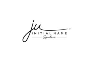 iniziale ju firma logo modello vettore. mano disegnato calligrafia lettering vettore illustrazione.