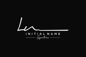 iniziale ln firma logo modello vettore. mano disegnato calligrafia lettering vettore illustrazione.