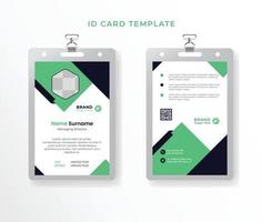 id carta design modello creativo aziendale attività commerciale identità carta per dipendenti davanti e indietro vettore