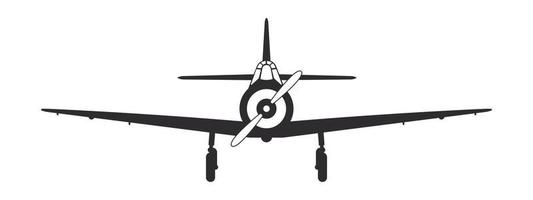 aereo. retrò aereo. aereo silhouette davanti Visualizza. volo trasporto simbolo. vettore Immagine