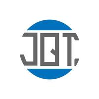jqt lettera logo design su bianca sfondo. jqt creativo iniziali cerchio logo concetto. jqt lettera design. vettore