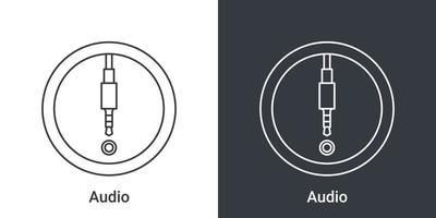 Audio Jack porta icona. computer connettori segni. connettori icona. vettore illustrazione