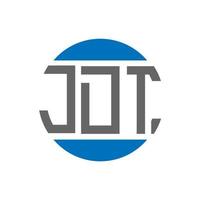 jdt lettera logo design su bianca sfondo. jdt creativo iniziali cerchio logo concetto. jdt lettera design. vettore