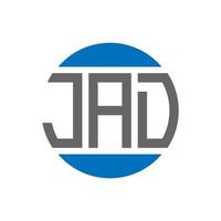 jad lettera logo design su bianca sfondo. jad creativo iniziali cerchio logo concetto. jad lettera design. vettore
