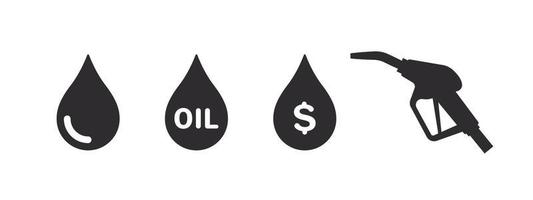 carburante icone. icone di petrolio prodotti. icone di olio carburante. vettore illustrazione