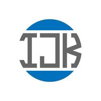 ijk lettera logo design su bianca sfondo. ijk creativo iniziali cerchio logo concetto. ijk lettera design. vettore