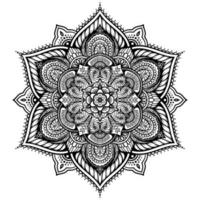 colorazione libro modelli nel mandala stile per henné, mehndi, tatuaggi, decorativo ornamenti nel etnico orientale stile pagina. vettore