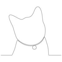 continuo linea disegno di gatto vettore linea arte illustrazione