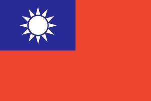 Taiwan bandiera. ufficiale colori e proporzioni. bandiera di il repubblica di Cina taiwan.