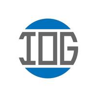 iog lettera logo design su bianca sfondo. iog creativo iniziali cerchio logo concetto. iog lettera design. vettore