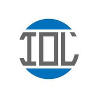 iol lettera logo design su bianca sfondo. iol creativo iniziali cerchio logo concetto. iol lettera design. vettore