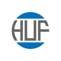 huf lettera logo design su bianca sfondo. huf creativo iniziali cerchio logo concetto. huf lettera design. vettore