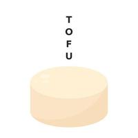 tofu vettore. tofu su bianca sfondo. sfondo. gratuito spazio per testo. vettore