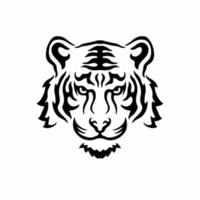 tigre simbolo logo. tribale tatuaggio design. stampino vettore illustrazione