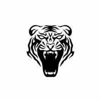 tigre simbolo logo. tribale tatuaggio design. stampino vettore illustrazione