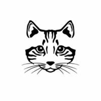 gatto simbolo logo. tribale tatuaggio design. stampino vettore illustrazione