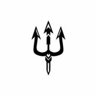 tridente simbolo logo. tribale tatuaggio design. stampino vettore illustrazione