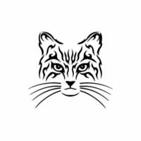 gatto simbolo logo. tribale tatuaggio design. stampino vettore illustrazione