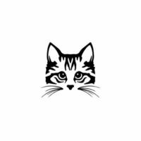 gatto simbolo logo. tribale tatuaggio design. stampino vettore illustrazione