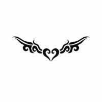 amore simbolo logo. tribale tatuaggio design. stampino vettore illustrazione