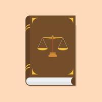 legge e giustizia libro icona vettore