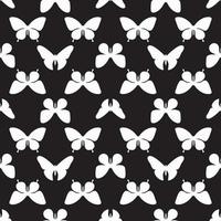 nero e bianca farfalla senza soluzione di continuità ripetere modello vettore