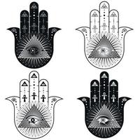 hamsa protezione simbolo design vettore