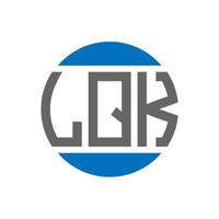 lqk lettera logo design su bianca sfondo. lqk creativo iniziali cerchio logo concetto. lqk lettera design. vettore