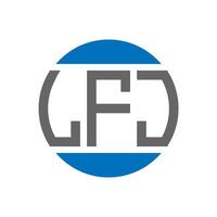 lfj lettera logo design su bianca sfondo. lfj creativo iniziali cerchio logo concetto. lfj lettera design. vettore