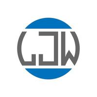 ljw lettera logo design su bianca sfondo. ljw creativo iniziali cerchio logo concetto. ljw lettera design. vettore
