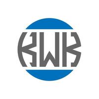 kwk lettera logo design su bianca sfondo. kwk creativo iniziali cerchio logo concetto. kwk lettera design. vettore