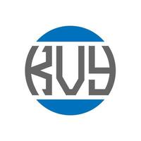 kvy lettera logo design su bianca sfondo. kvy creativo iniziali cerchio logo concetto. kvy lettera design. vettore